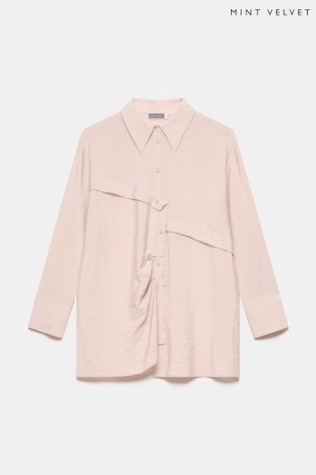 Mint Velvet Pink Placket Detail Shirt (AJ7379) | £79