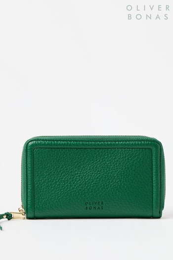 Oliver Bonas Green Maddie Zip Around Purse (AJ7728) | £30