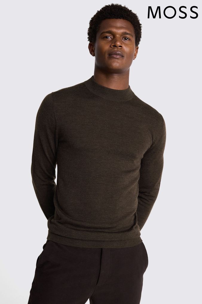 Buy Men s Jumpers Mock Shirt Neck Knitwear Online Next UK