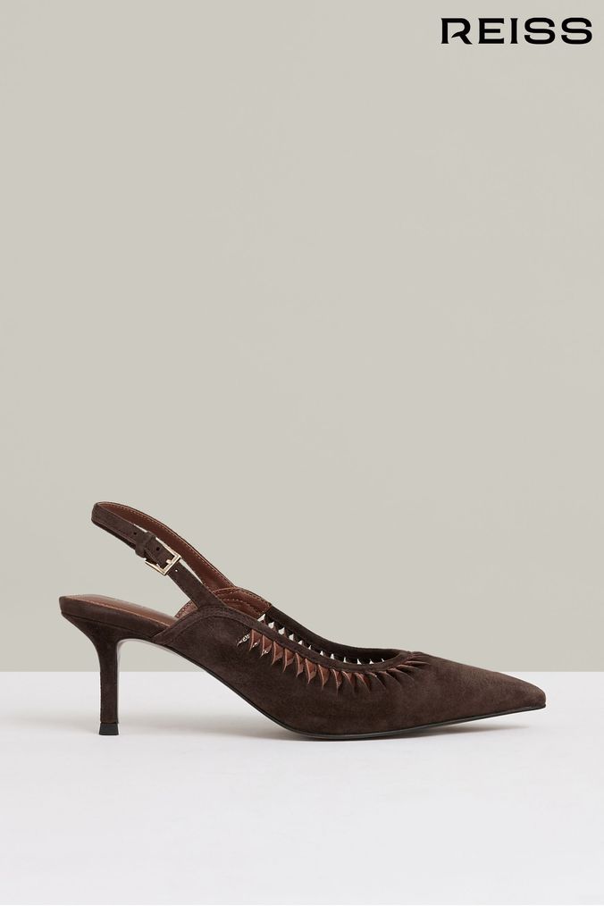 Ladies brown suede court shoes sale