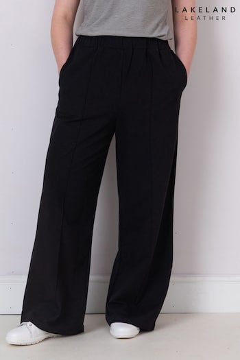 Lakeland Clothing Saskia Wide Leg Seam Detail Black Trousers (AJ8358) | £30