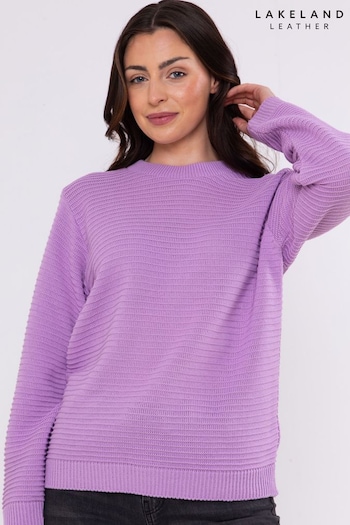 Lakeland Clothing Purple Orla Ottoman Rib Jumper (AJ8361) | £30