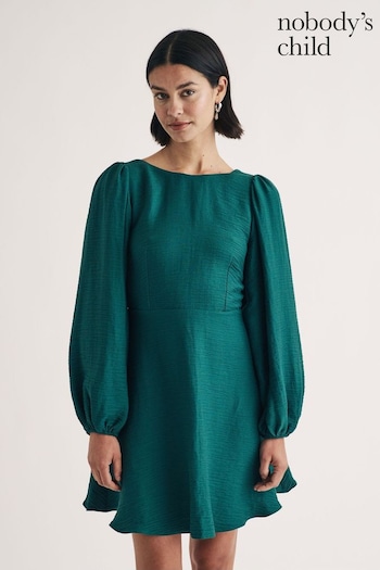 Nobodys Child Green Zola Plain Mini Dress (AJ8409) | £99