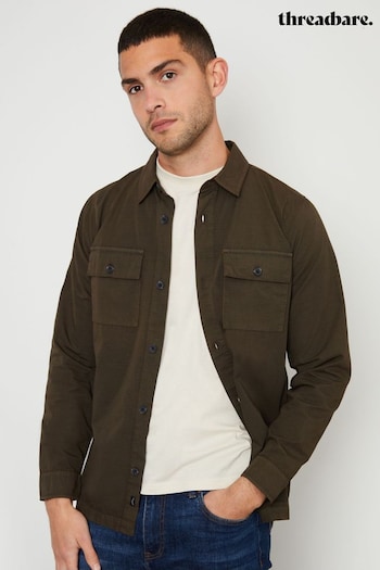 Threadbare Brown Lightweight 100% Cotton Shacket (AJ8517) | £30