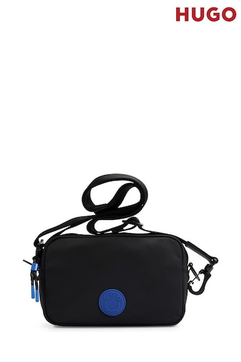 HUGO Black Crossbody Bag With Smiley Face Logo Patch (AJ8530) | £79