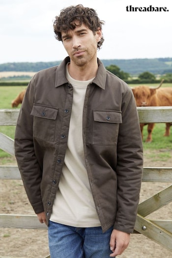 Threadbare Brown Check Lined Cotton Shacket (AJ8532) | £35