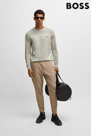 BOSS Natural Branded Crew Neck Dry-Flex Fabric Sweater (AJ8551) | £139