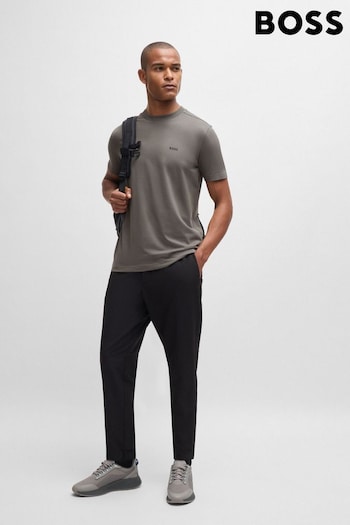 BOSS Grey BOSS Contrast Logo Stretch CottonT-Shirt (AJ8593) | £45