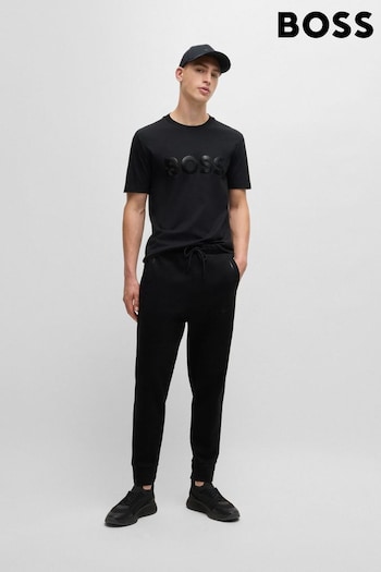 BOSS Black 100% Cotton Jersey T-Shirt With Mirror Effect Logo (AJ8599) | £79