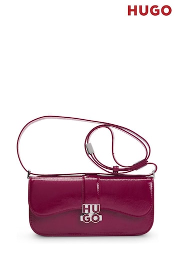 HUGO Red Stacked Logo Shoulder Bag in Faux Leather (AJ8655) | £129