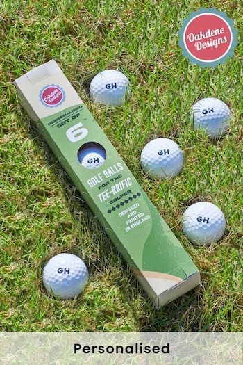 Set of 6 Personalised Golf Balls Golf Balls by Oakdene (AJ8847) | £28