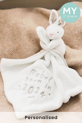 Personalised Born in 2024 Bunny Comforter by My 1st Years (AJ8917) | £22