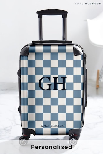 Personalised Checkerboard Suitcase by Koko Blossom (AJ9018) | £30