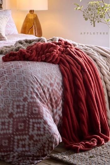 Appletree Terracotta Morritz Faux Fur Bedspread (AJ9358) | £40