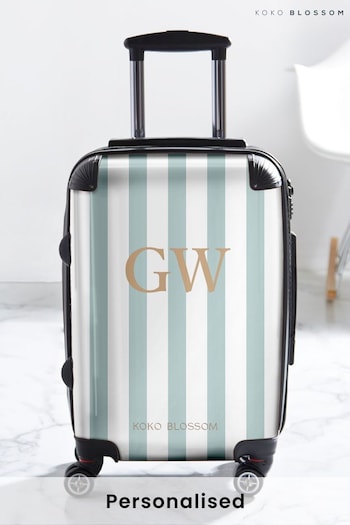 Personalised Amalfi Stripe Suitcase by Koko Blossom (AJ9558) | £125 - £175