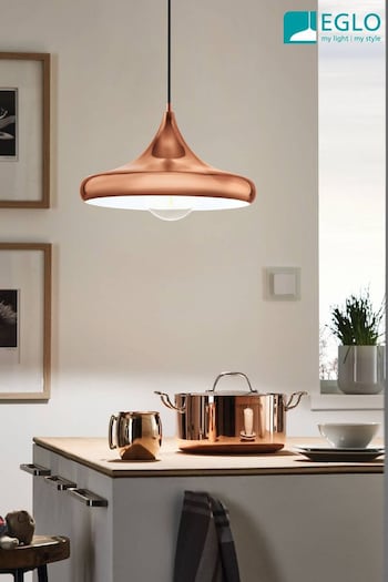Eglo Copper Coretto Domed Ceiling Light Pendant (AJ9923) | £105