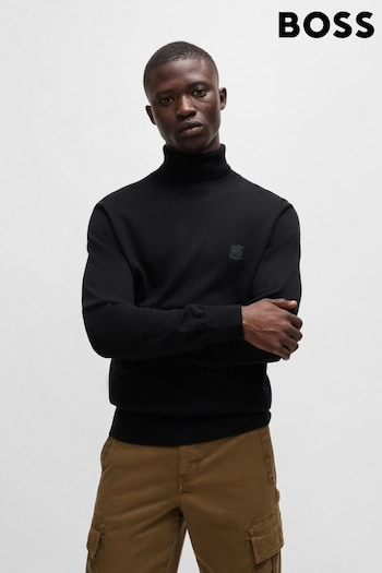 BOSS Black Rollneck Sweater In Cotton And Cashmere (AJ9946) | £129