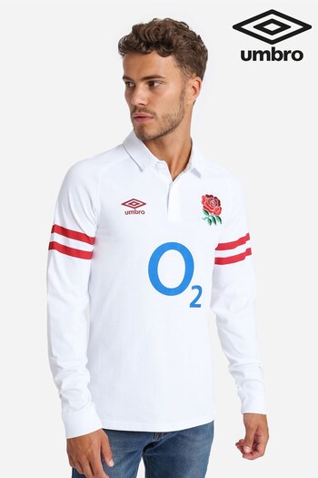 Umbro England Rugby Home Classic Long Sleeve White Jersey (AJG019) | £65