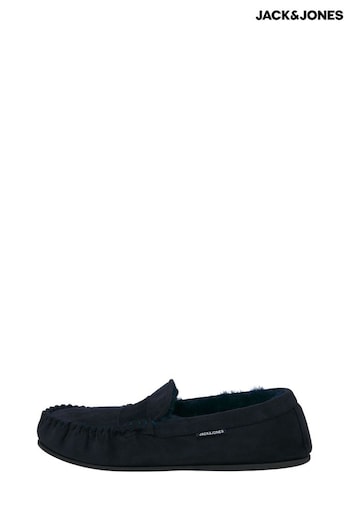 JACK & JONES Blue Moccasin Slippers (AK0424) | £25