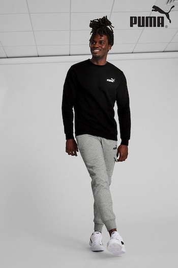 Puma Black Mens Essentials Small Logo Crew Neck Sweatshirt (AK0600) | £43