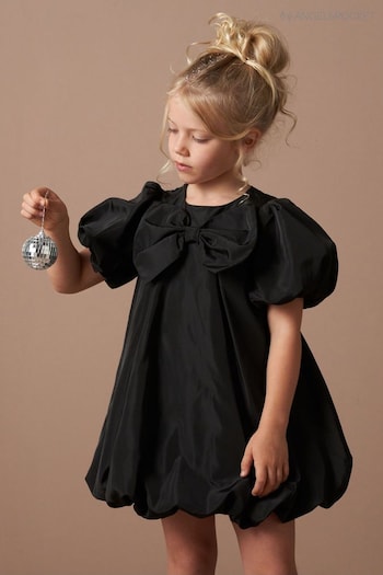 Angel & Rocket Black Nadia Puffball Bow Dress (AK0661) | £38 - £42