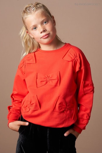 Angel & Rocket Red Riley Bow Sweatshirt (AK0668) | £0