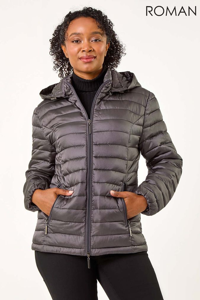 Next grey padded jacket hotsell