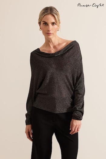 Phase Eight Grey Malti Cowl Neck Knit Jumpers (AK0847) | £79