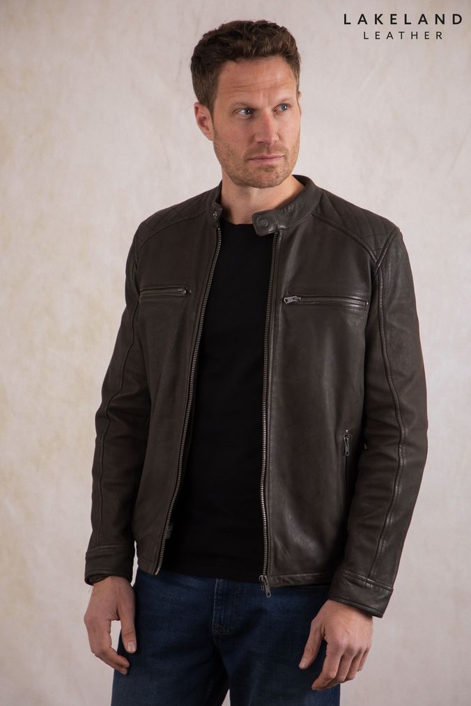 Next mens leather jackets sales