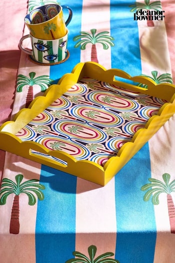 Eleanor Bowmer Yellow Eleanor Bowmer Electric Coast Palm Tree Tray (AK1531) | £30