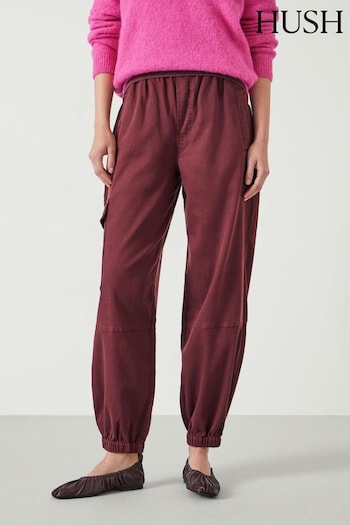 Hush Red Ava Washed Cargo Trousers (AK1721) | £90