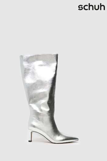 Schuh Silver Dottie Knee High Boots (AK1853) | £65