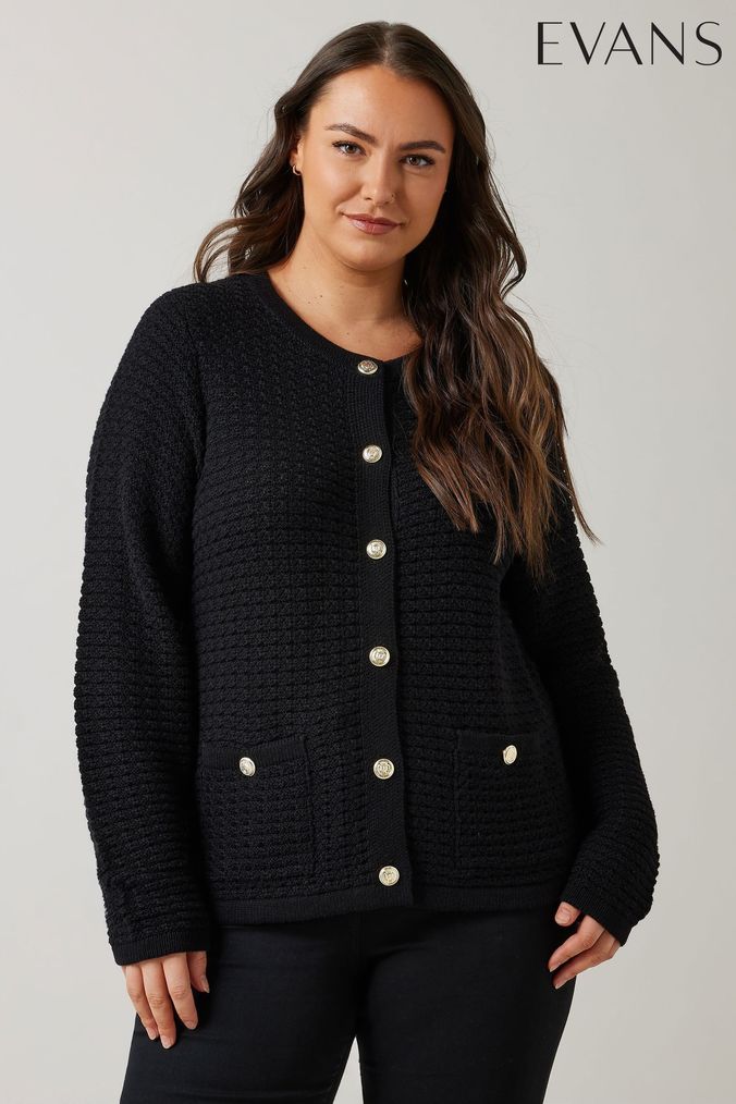 Plain black cardigan womens store