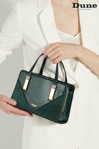 Dune London Green Mini Dinkydenbeigh Branded Handle Bag (AK3102) | £80