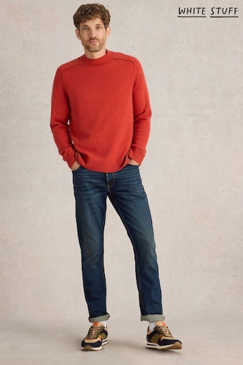 White Stuff Red Lambswool Mock Neck Jumper (AK3268) | £59