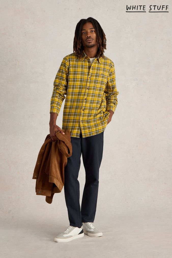 Yellow checkered shirt top