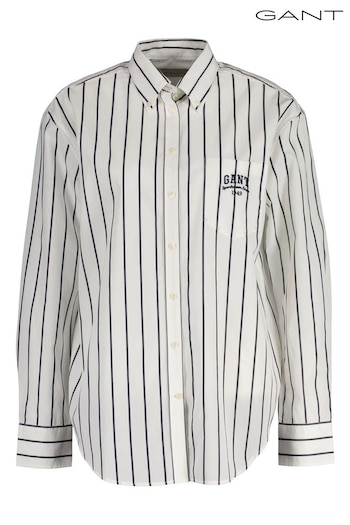 GANT Blue Relaxed Small Graphic 100% Cotton Shirt (AK3345) | £120