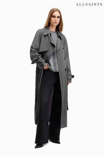 AllSaints Grey Koko Trench Jacket (AK3395) | £299