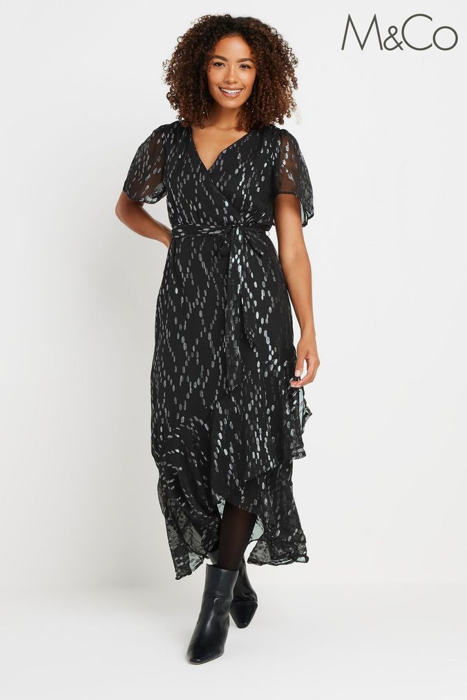 Next wrap dress black outlet