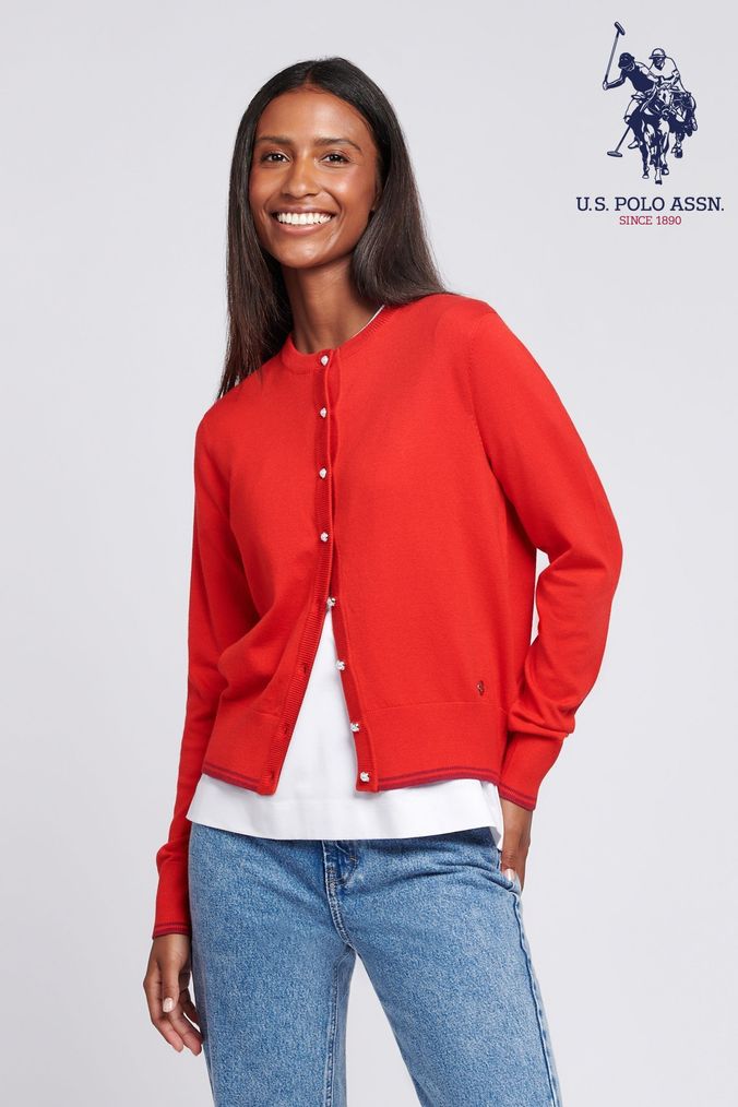 Womens long orange cardigan top