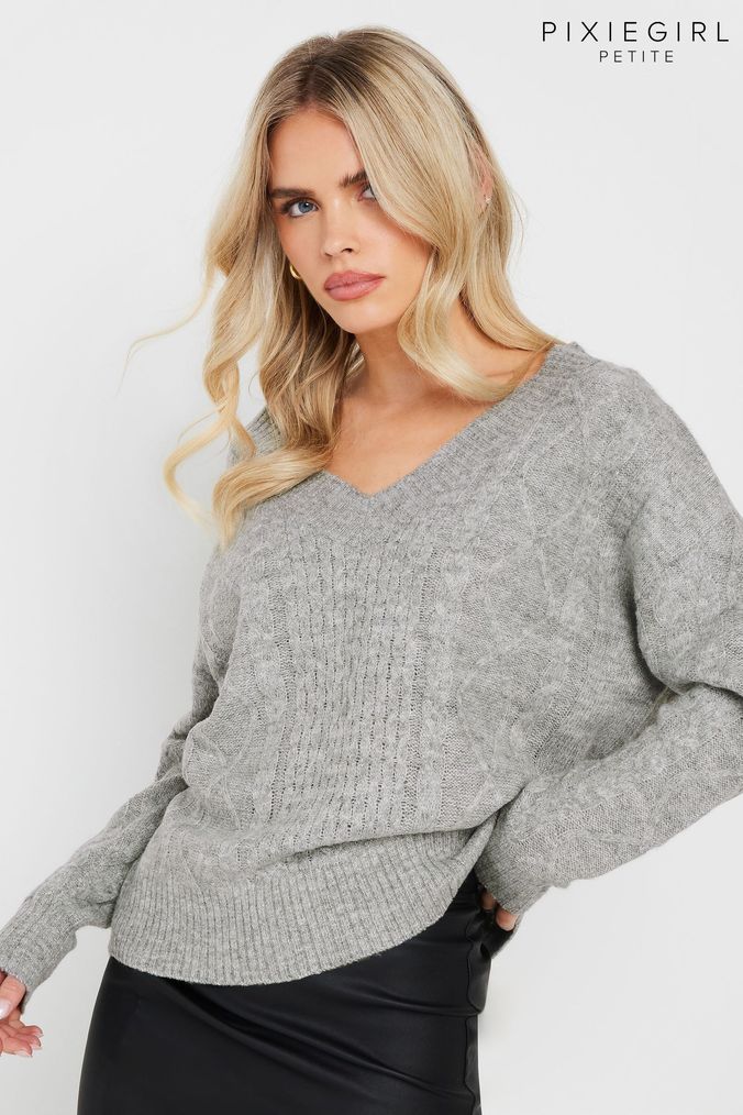 Buy Women s Grey Petite Knitwear Online Next UK
