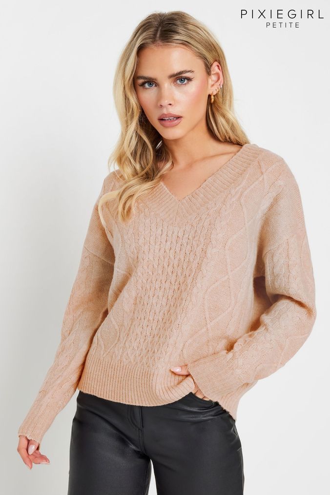 Buy Women s Pink Petite Knitwear Online Next UK