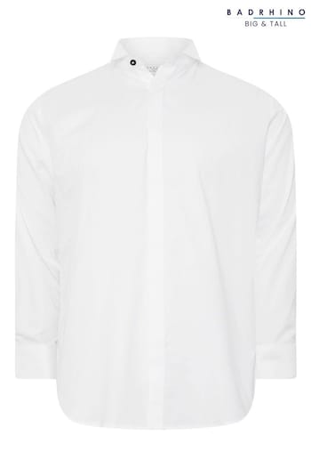 BadRhino Big & Tall White Wing Collar Dinner Shirt (AK4383) | £39