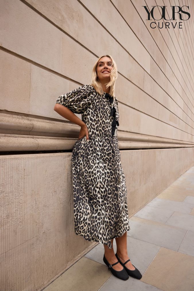 Women s Casual Animal Print Dresses Midi Shift Print Dresses Next UK