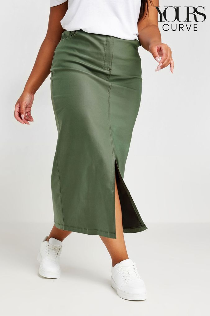 Buy Women s Green Maxi Plain Skirts Online Next UK