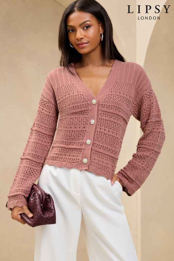 Womens crochet cardigan top