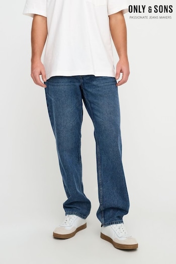 Only & Sons Blue Straight Fit Edge Jeans (AK5152) | £28