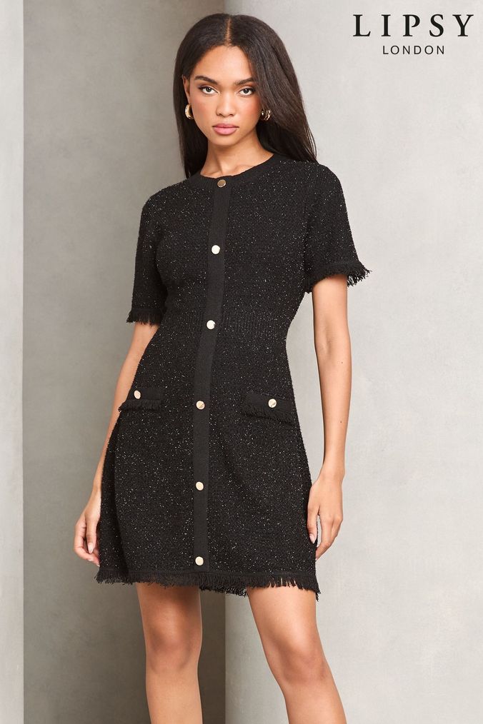 Plain black one piece dress top
