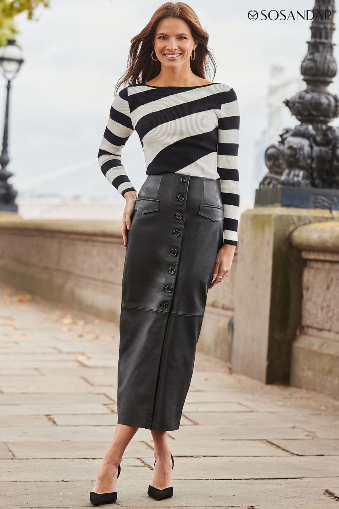 Buy Women s Midi Leather Skirts Online Next UK