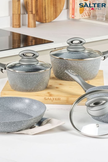 Salter 4 Piece Grey Marblestone Pan Set (AK5710) | £82